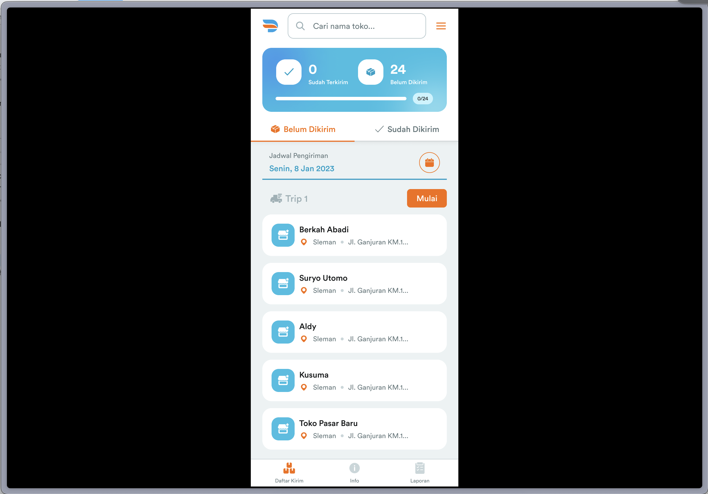 Sales & Driver Platform (Pandawa)